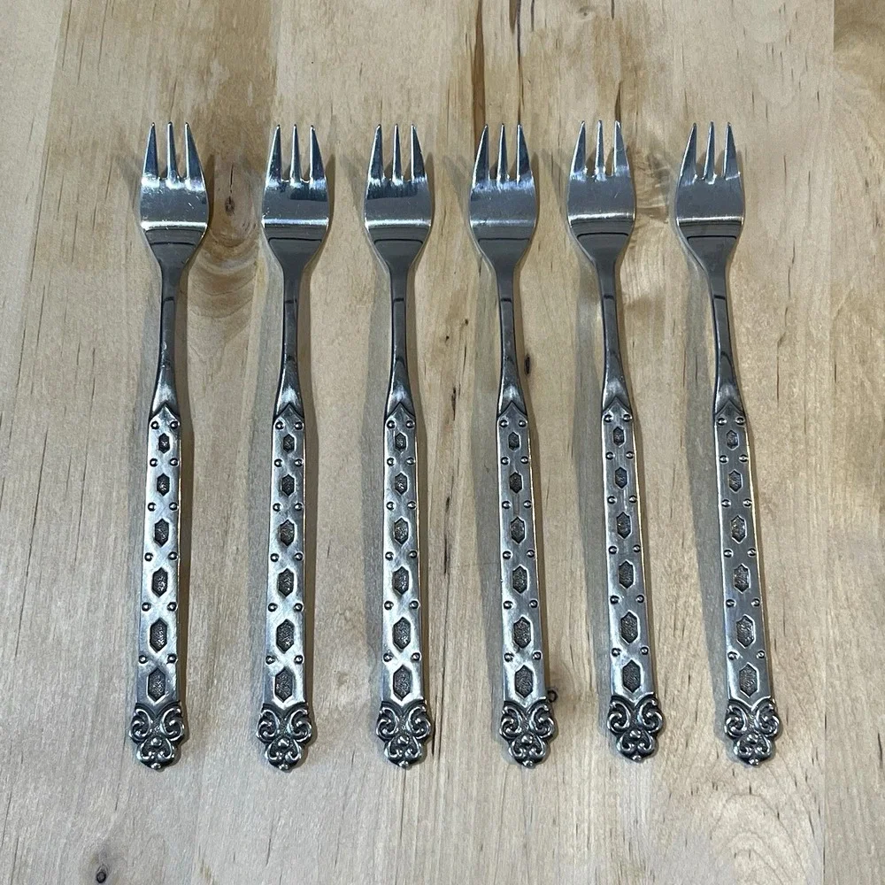Oneida Northland San Francisco Pattern Stainless Cocktail Seafood Forks Japan